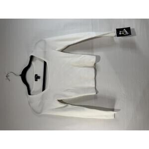 Art Class Cream White Ribbed Sweater size 8 NWT